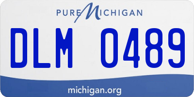 MI license plate DLM0489