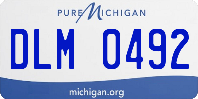 MI license plate DLM0492
