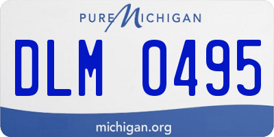MI license plate DLM0495