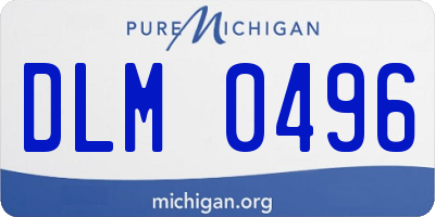 MI license plate DLM0496