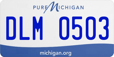 MI license plate DLM0503