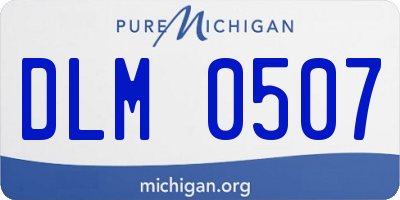MI license plate DLM0507