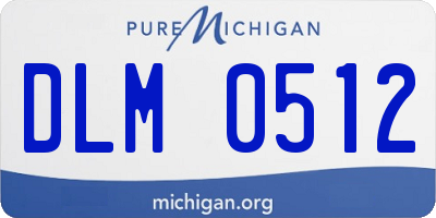 MI license plate DLM0512