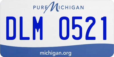 MI license plate DLM0521