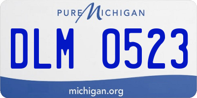 MI license plate DLM0523