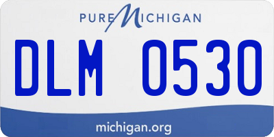 MI license plate DLM0530