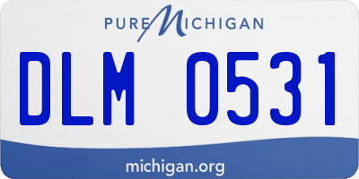 MI license plate DLM0531