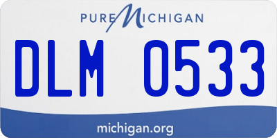 MI license plate DLM0533