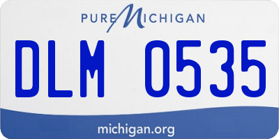 MI license plate DLM0535