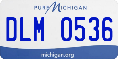 MI license plate DLM0536