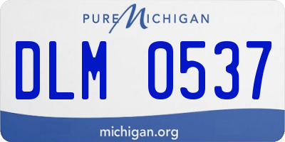 MI license plate DLM0537