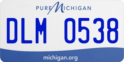 MI license plate DLM0538