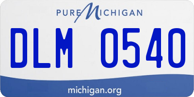 MI license plate DLM0540