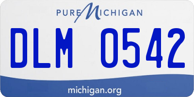 MI license plate DLM0542