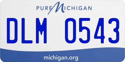MI license plate DLM0543