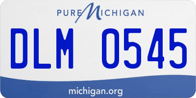 MI license plate DLM0545