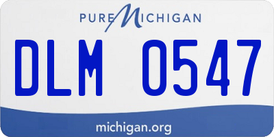 MI license plate DLM0547