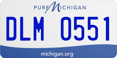 MI license plate DLM0551