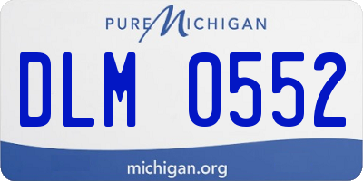 MI license plate DLM0552