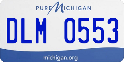 MI license plate DLM0553