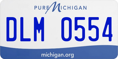 MI license plate DLM0554