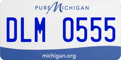 MI license plate DLM0555