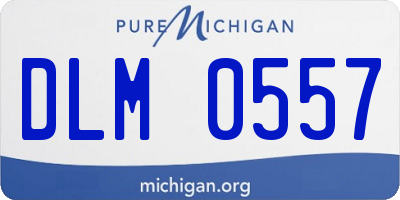 MI license plate DLM0557