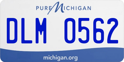 MI license plate DLM0562