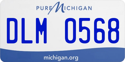 MI license plate DLM0568