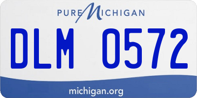 MI license plate DLM0572