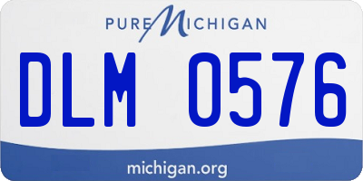 MI license plate DLM0576