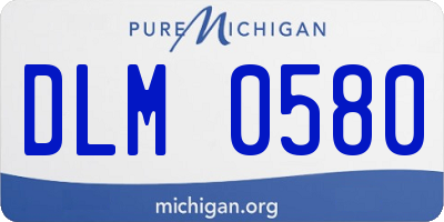 MI license plate DLM0580