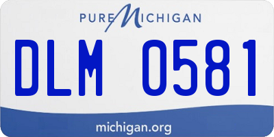 MI license plate DLM0581