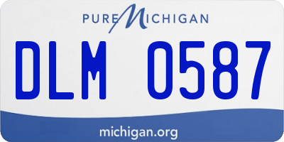 MI license plate DLM0587