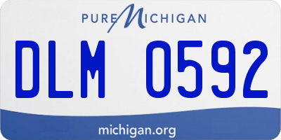 MI license plate DLM0592