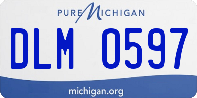 MI license plate DLM0597