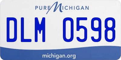 MI license plate DLM0598
