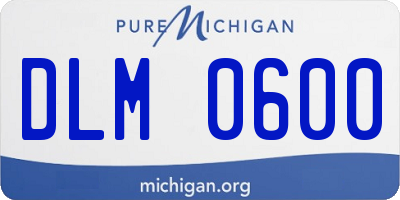 MI license plate DLM0600