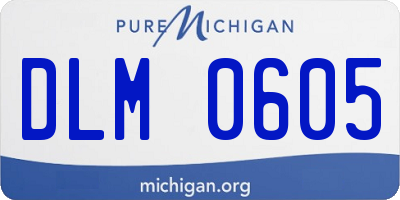MI license plate DLM0605