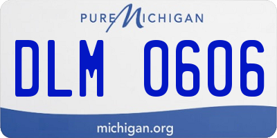 MI license plate DLM0606