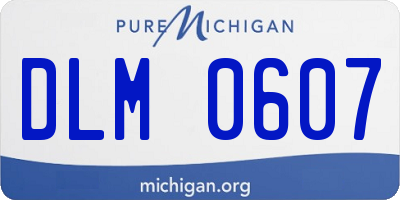 MI license plate DLM0607