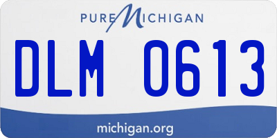 MI license plate DLM0613