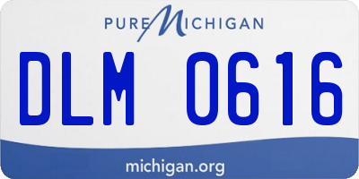 MI license plate DLM0616
