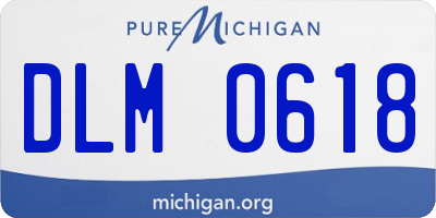 MI license plate DLM0618