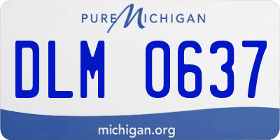 MI license plate DLM0637