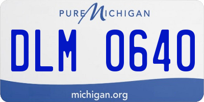 MI license plate DLM0640