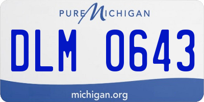 MI license plate DLM0643