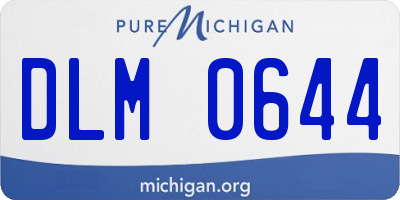 MI license plate DLM0644
