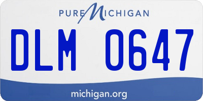 MI license plate DLM0647