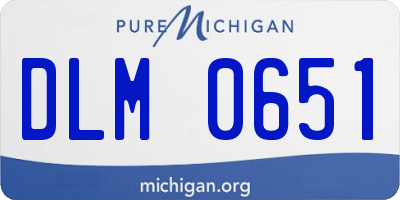 MI license plate DLM0651